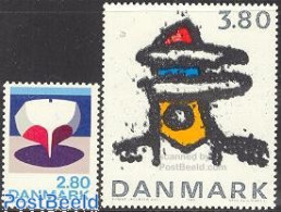 Delcampe - Denmark 1985 Modern Art 2v, Mint NH, Transport - Ships And Boats - Art - Modern Art (1850-present) - Ungebraucht