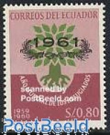Delcampe - Ecuador 1964 Refugees Black Overprint, Mint NH, History - Refugees - Réfugiés