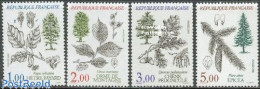 Delcampe - France 1985 Trees 4v, Mint NH, Nature - Trees & Forests - Neufs
