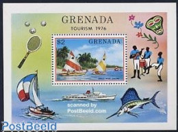 Delcampe - Grenada 1976 Tourism S/s, Mint NH, Sport - Transport - Various - Sailing - Ships And Boats - Tourism - Vela