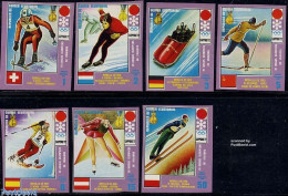 Delcampe - Equatorial Guinea 1972 Olympic Winter Winners 7v Imperforated, Mint NH, Sport - (Bob) Sleigh Sports - Olympic Winter G.. - Invierno