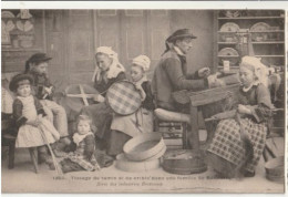 Delcampe - Série Des Industries Bretonnes - Tissage De Tamis Et De Crible Dans Une Famille De BANNALEC - Bannalec