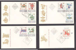 Delcampe - Bulgaria 1969 - Means Of Transport, Mi-Nr. 1878/85+Bl. 24, 4 FDC - FDC