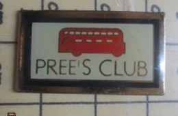 Delcampe - Pin513i       AUTOCAR AUTOBUS A IMPERIALE LONDRES LONDON PREE'S CLUB - Transports