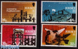 Delcampe - Jersey 1990 News Media 4v, Mint NH, History - Performance Art - Newspapers & Journalism - Radio And Television - Art -.. - Télécom