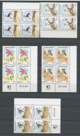 Delcampe - MONACO 1991  N° 1754à1758 ** Bloc De 4, 1755 1757 Datés Neufs MNH Superbes C 54.65 € Oiseaux Cigogne, Colibri, Sarcelle, - Ungebraucht