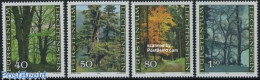 Delcampe - Liechtenstein 1980 Forest In Four Seasons 4v, Mint NH, Nature - Trees & Forests - Ungebraucht
