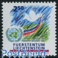 Delcampe - Liechtenstein 1991 U.N.O. Membership 1v, Mint NH, History - United Nations - Neufs
