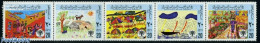 Delcampe - Libya Kingdom 1979 Year Of The Child 5v [::::], Mint NH, Nature - Various - Dogs - Year Of The Child 1979 - Art - Chil.. - Autres & Non Classés