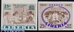 Delcampe - Liberia 1961 UNESCO 2v, Imperforated, Mint NH, History - Science - Unesco - Education - Autres & Non Classés