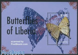 Delcampe - Liberia 2007 Butterflies S/s, Leptomyrina Hirundo, Mint NH, Nature - Butterflies - Autres & Non Classés