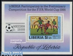 Delcampe - Liberia 1985 World Cup Football S/s, Mint NH, Sport - Football - Autres & Non Classés