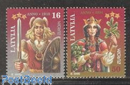 Delcampe - Latvia 1995 Europa, Peace And Freedom 2v, Mint NH, History - Europa (cept) - Autres & Non Classés