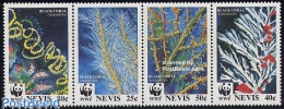 Delcampe - Nevis 1994 WWF, Corals 4v [:::], Mint NH, Nature - World Wildlife Fund (WWF) - St.Kitts-et-Nevis ( 1983-...)