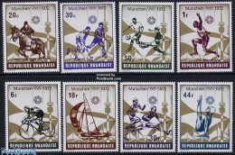 Delcampe - Rwanda 1972 Olympic Games Munich 8v, Mint NH, Nature - Sport - Horses - Cycling - Hockey - Olympic Games - Cyclisme