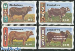 Delcampe - Zimbabwe 1997 Rinder 4v, Mint NH, Nature - Cattle - Zimbabwe (1980-...)
