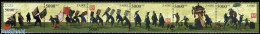 Delcampe - Congo Dem. Republic, (zaire) 1996 Chinese Painting 6v [::::], Mint NH, Nature - Various - Hunting - Folklore - Art - P.. - Autres & Non Classés