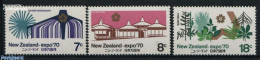 Delcampe - New Zealand 1970 Expo 70 Osaka 3v, Mint NH, Various - World Expositions - Art - Modern Architecture - Ungebraucht