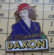 Delcampe - Pin513i   MARQUES FEMME A CHAPEAU ROUGE L'ELEGANCE DAXON - Marques