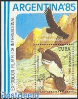 Delcampe - Cuba 1985 Argentina 85 S/s, Mint NH, Nature - Birds - Birds Of Prey - Neufs