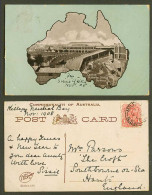 Delcampe - Australia MAP 1d 1908 Old Postcard Sydney, Central Railway Station, Street Scene - Autres & Non Classés