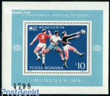 Delcampe - Romania 1974 World Cup Football S/s, Mint NH, Sport - Football - Unused Stamps