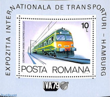 Delcampe - Romania 1979 Locomotives S/s, Mint NH, Transport - Railways - Unused Stamps