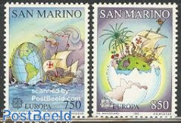 Delcampe - San Marino 1992 Europa, Discovery Of America 2v, Mint NH, History - Transport - Various - Europa (cept) - Explorers - .. - Neufs