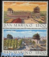 Delcampe - San Marino 1995 Beijing 2v [:], Mint NH, Art - Architecture - Neufs