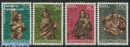 Delcampe - Liechtenstein 1977 Christmas 4v, Mint NH, Religion - Christmas - Art - Sculpture - Ungebraucht