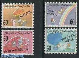Delcampe - Liechtenstein 1995 Greeting Stamps 4v, Mint NH, Various - Greetings & Wishing Stamps - Neufs