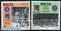 Delcampe - Malta 2007 Europa, Scouting 2v, Mint NH, History - Sport - Europa (cept) - Scouting - Malta