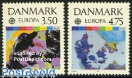 Delcampe - Denmark 1991 Europa, Space Exploration 2v, Mint NH, History - Transport - Various - Europa (cept) - Space Exploration .. - Unused Stamps