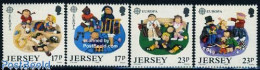Delcampe - Jersey 1989 Europa, Children Games 4v, Mint NH, History - Sport - Various - Europa (cept) - Chess - Playing Cards - To.. - Echecs