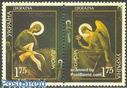 Delcampe - Ukraine 2003 Europa 2v [:], Mint NH, History - Nature - Religion - Europa (cept) - Birds - Angels - Religion - Art - P.. - Christianity