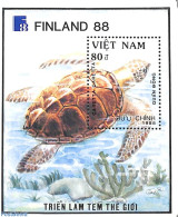 Delcampe - Vietnam 1989 Turtle S/s, Mint NH, Nature - Reptiles - Turtles - Autres & Non Classés