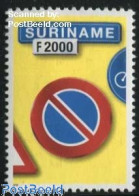 Delcampe - Suriname, Republic 2001 Traffic Sign, No Parking 1v, Mint NH, Transport - Traffic Safety - Accidents & Sécurité Routière