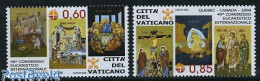 Delcampe - Vatican 2008 Eucharistic Congress 2v, Mint NH, Religion - Religion - Neufs