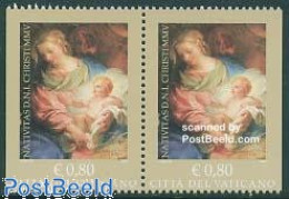 Delcampe - Vatican 2005 Christmas Booklet Pair, Mint NH, Religion - Christmas - Art - Paintings - Neufs