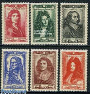 Delcampe - France 1944 Famous Persons 6v, Mint NH, History - Performance Art - Kings & Queens (Royalty) - Theatre - Art - Archite.. - Unused Stamps