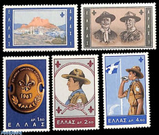 Delcampe - Greece 1963 Marathon Jamboree 5v, Mint NH, Sport - Scouting - Neufs