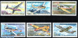 Delcampe - Czechoslovkia 1967 Aeroplanes 6v, Mint NH, Sport - Transport - Gliding - Aircraft & Aviation - Other & Unclassified