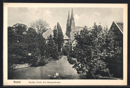 Delcampe - AK Soest, Grosser Teich Mit Wiesenkirche - Soest