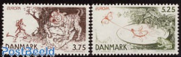 Delcampe - Denmark 1997 Europa, Legends 2v, Mint NH, History - Nature - Europa (cept) - Butterflies - Dogs - Art - Fairytales - Unused Stamps