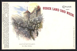 Delcampe - Künstler-AK Stuttgart, Am Alten Schloss - Stuttgart
