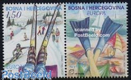 Delcampe - Bosnia Herzegovina - Croatic Adm. 2004 Europa, Holidays 2v [:], Mint NH, History - Sport - Transport - Various - Europ.. - Vela
