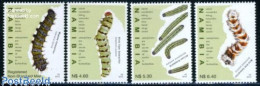 Delcampe - Namibia 2010 Caterpillars 4v, Mint NH, Nature - Butterflies - Insects - Namibia (1990- ...)
