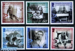 Delcampe - South Georgia / Falklands Dep. 2011 Inhabitants And Their Animals 6v, Mint NH, Nature - Birds - Cats - Dogs - Monkeys .. - Autres & Non Classés