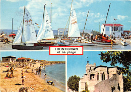 Delcampe - FRONTIGNAN PLAGE L Ecole De Voiles L Entree De La Plage La Cathedrale 30(scan Recto-verso) MA907 - Frontignan
