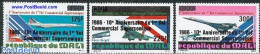 Delcampe - Mali 1986 Commercial Concorde Flight 3v, Mint NH, Transport - Concorde - Aircraft & Aviation - Concorde